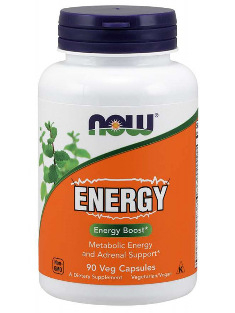 NOW ENERGY Boost, metabolismus a nadledviny, 90 rostlinných kapslí