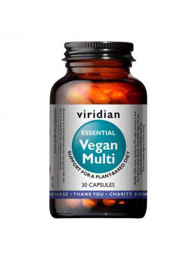 Viridian Vegan Multi (Multivitamin pro vegany), 30 kapslí