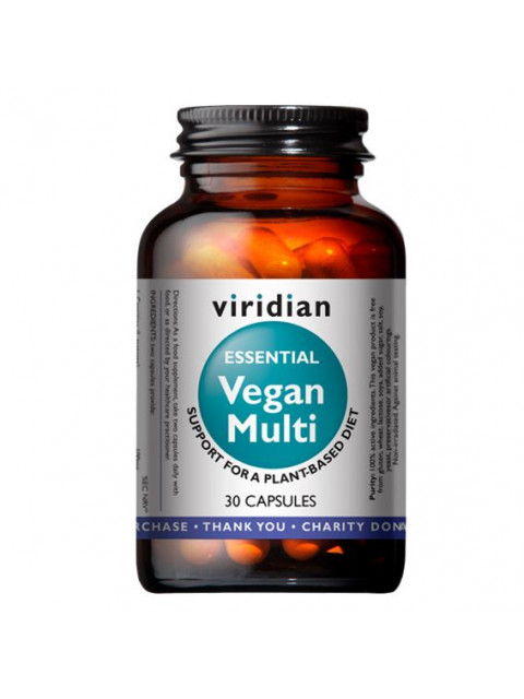 Viridian Vegan Multi (Multivitamin pro vegany), 30 kapslí