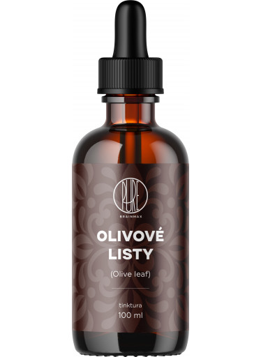 BrainMax Pure Olivové listy (Olive leaf) tinktura 1:3, 100 ml