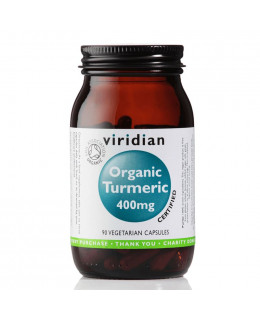 Viridian Turmeric (Kurkuma), 400 mg, Organic, 90 kapslí