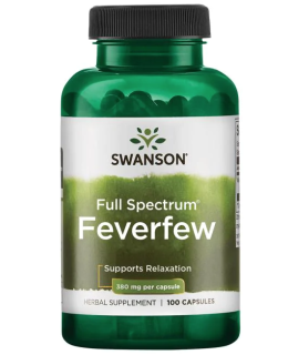 Swanson Feverfew (Řimbaba obecná), 380 mg, 100 kapslí 