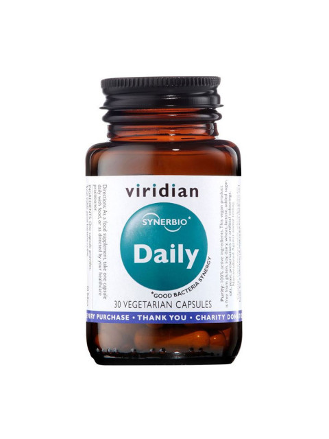 Viridian Synerbio Daily (Směs probiotik a prebiotik), 30 kapslí