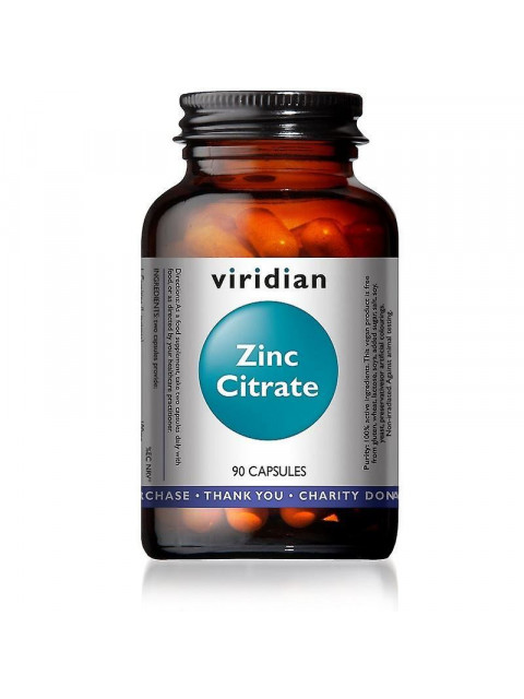 Viridian Zinc Citrate (Zinek), 90 kapslí