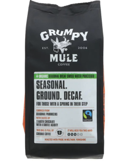 Grumpy Mule - BIO mletá káva bez kofeinu Arabica, 227 g