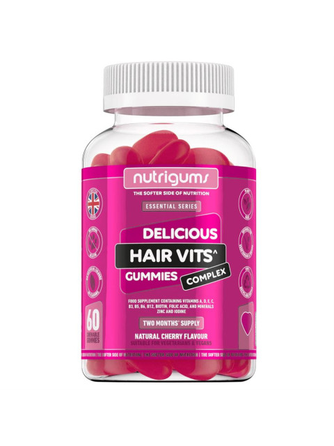 Nutrigums Hair Vitamin Complex, podpora vlasů, 60 želé bonbónů