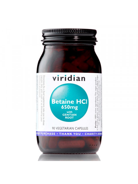 Viridian Betaine HCL, 90 kapslí