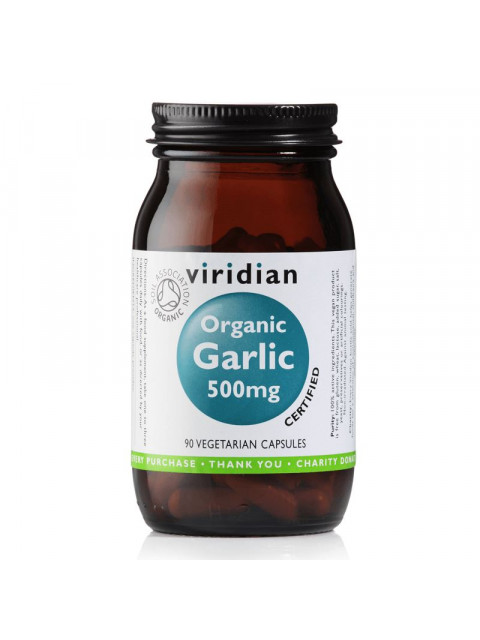 Viridian Garlic (Česnek) Organic, 500 mg, 90 kapslí