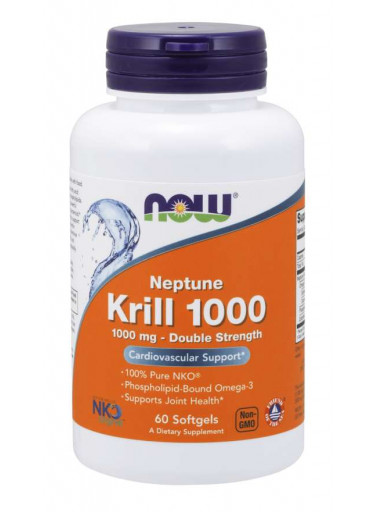 NOW Krill Oil Neptune (olej z krilu), 1000 mg, 60 softgel kapslí