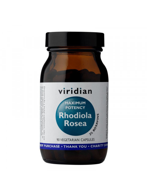 Viridian Rhodiola Rosea Maximum Potency (Rozchodnice růžová), 90 kapslí