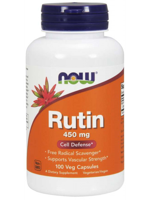 NOW Rutin, 450 mg, 100 rostlinných kapslí