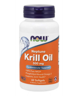 NOW Krill Oil Neptune (olej z krilu), 500 mg, 60 softgel kapslí