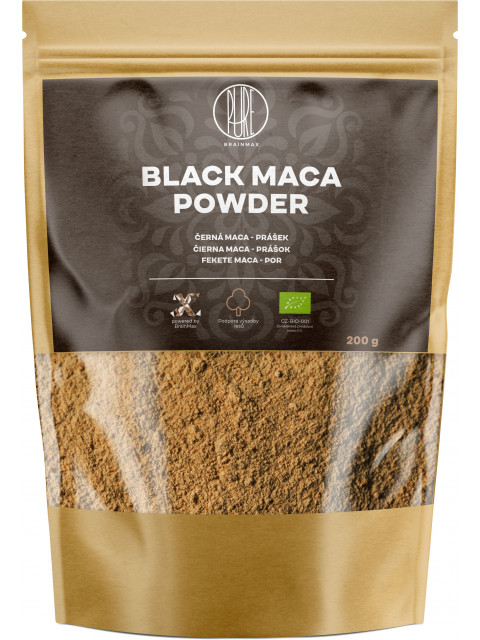 BrainMax Pure Maca černá BIO, prášek 200g