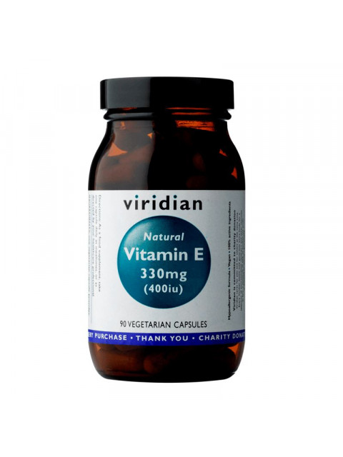 Viridian Vitamin E, 330 mg 400 iu, 90 kapslí