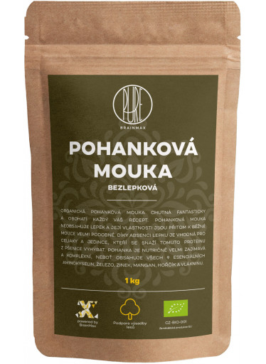 BrainMax Pure Pohanková mouka - bezlepková BIO, 1 kg