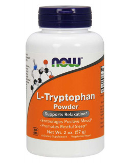 NOW L-Tryptophan Powder, L-Tryptofan prášek, 57g