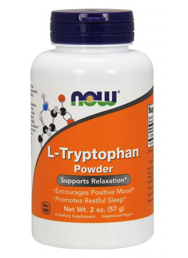 NOW L-Tryptophan Powder, L-Tryptofan prášek, 57g