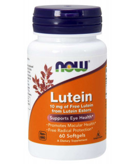 NOW Lutein 10 mg (zdraví očí), 60 softgel kapslí