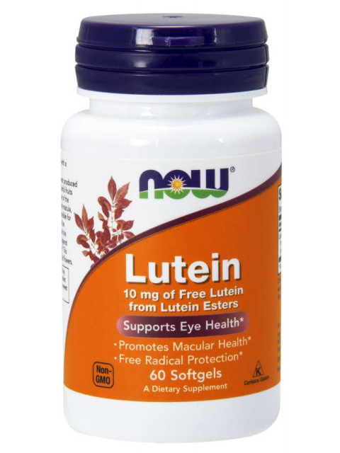 NOW Lutein 10 mg (zdraví očí), 60 softgel kapslí