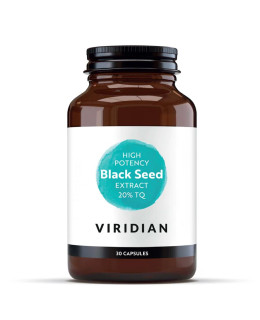 Viridian Nutrition High Potency Black Seed Extract 20% TQ 30 kapslí