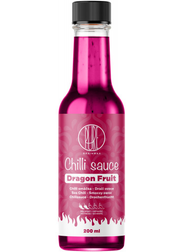 BrainMax Pure Chilli sauce - Dragon Fruit (chilli omáčka), 200 ml