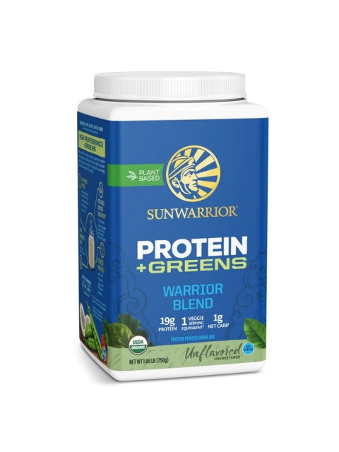 Sunwarrior Warrior Blend Organic Protein + Greens, bez příchuti, 750 g