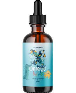 BrainMax Vegan Omega Kids, omega-3 pro děti, 90 ml