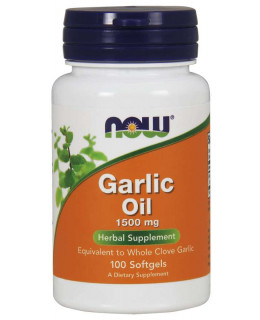 NOW Garlic Oil, česnekový olej, 1500 mg, 100 softgel kapslí