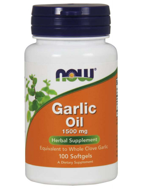 NOW Garlic Oil, česnekový olej, 1500 mg, 100 softgel kapslí