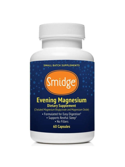 Smidge Evening Magnesium, hořčík bisglycinát, 60 rostlinných kapslí