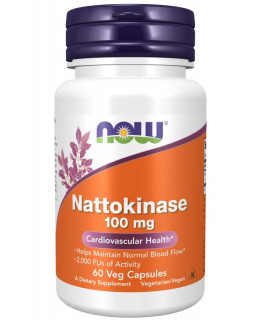 NOW Nattokinase, 100 mg, 60 rostlinných kapslí