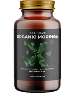 BrainMax Organic Moringa, 500 mg, 100 rostlinných kapslí