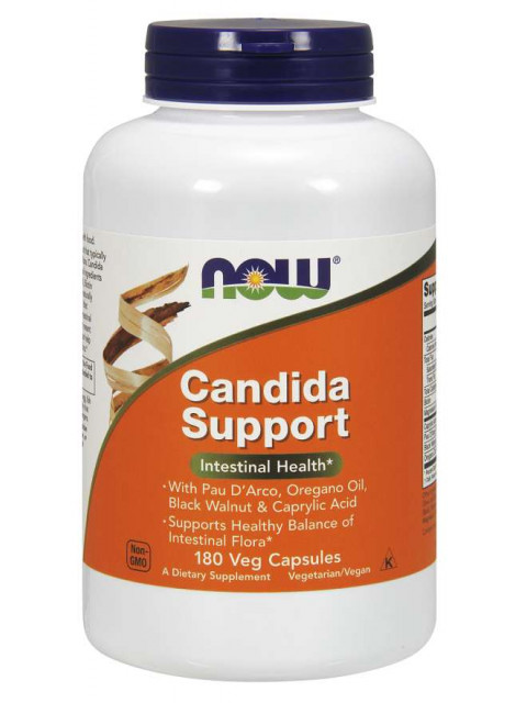 NOW Candida Support, 180 rostlinných kapslí