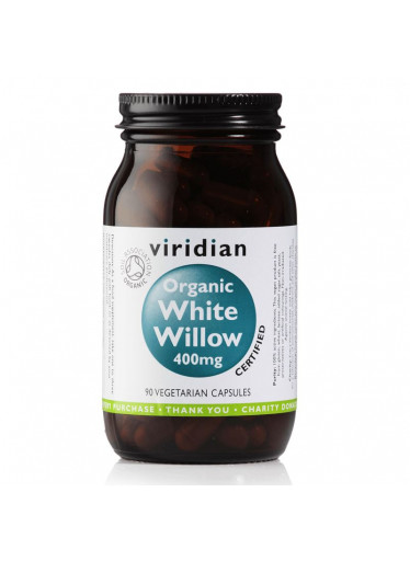 Viridian White Willow Bark Organic, 400 mg, 90 kapslí