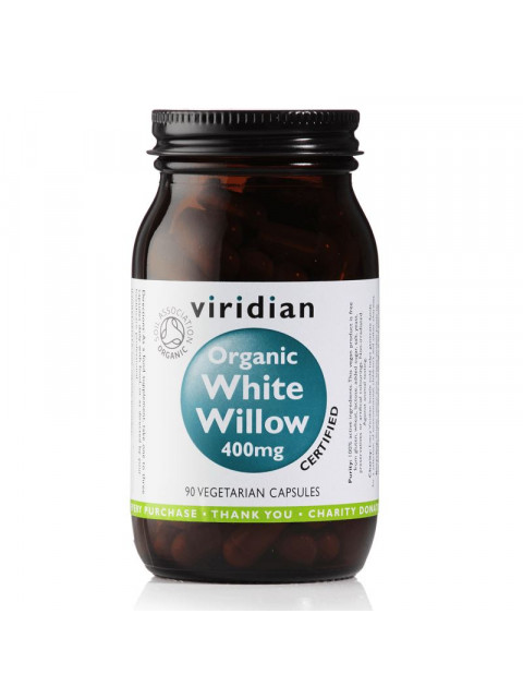 Viridian White Willow Bark Organic, 400 mg, 90 kapslí