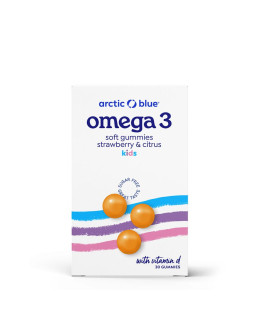 Arctic Blue Kids Omega 3 Gummies, 250 mg DHA, 70 mg EPA, Vitamin D 200 IU, 30 želé bonbónů