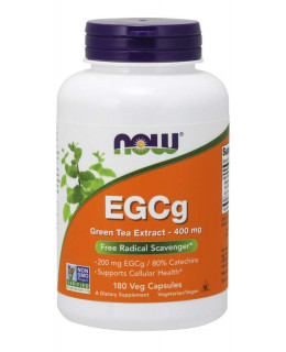 NOW Extrakt zeleného čaje s EGCg, 400 mg, 180 rostlinných kapslí