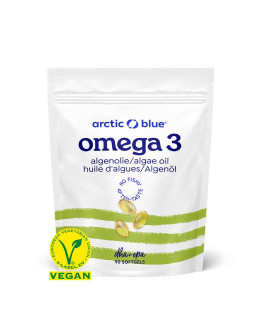 Arctic Blue Vegan Omega 3 Algae, 420 mg DHA, 140 mg EPA, 90 kapslí