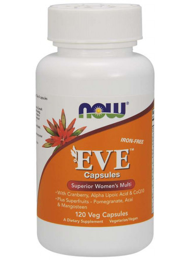 NOW Multi Vitamins Eve, Multivitamín pro Ženy, 120 rostlinných kapslí