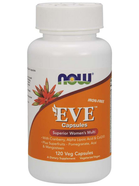 NOW Multi Vitamins Eve, Multivitamín pro Ženy, 120 rostlinných kapslí