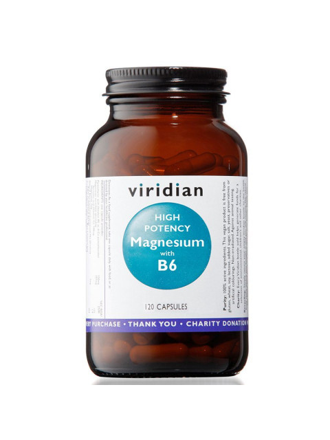 Viridian High Potency Magnesium with B6, 120 kapslí