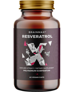 BrainMax Trans-Resveratrol, resveratrol, 500 mg, 60 rostlinných kapslí