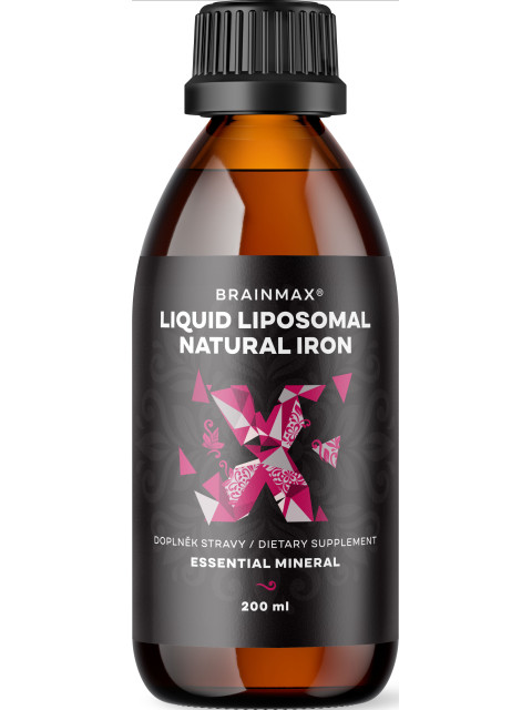 BrainMax Liposomal Natural Iron, lipozomální železo, 200 ml