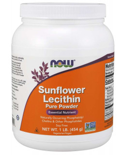 NOW Sunflower Lecithin (slunečnicový lecitin), prášek, 454 g