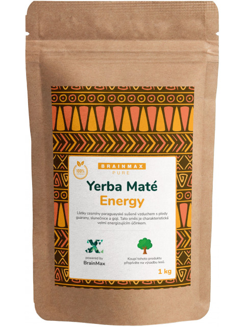 BrainMax Pure Organic Yerba Maté - Energy, 1000 g