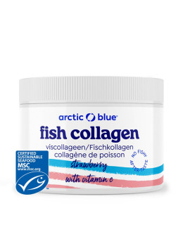 Arctic Blue Fish Collagen + Vitamin C, Rybí kolagen, jahoda, 150 g