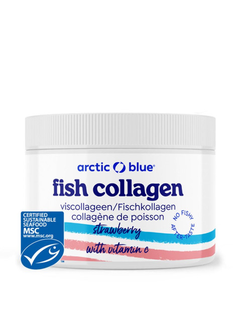 Arctic Blue Fish Collagen + Vitamin C, Rybí kolagen, jahoda, 150 g