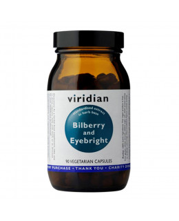 Viridian Bilberry and Eyebright (Borůvka a Světlík lékařský pro kondici zraku), 90 kapslí