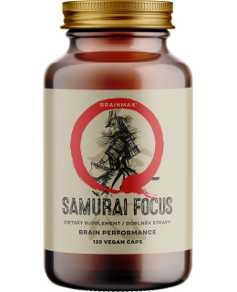 BrainMax Samurai Focus, 120 rostlinných kapslí