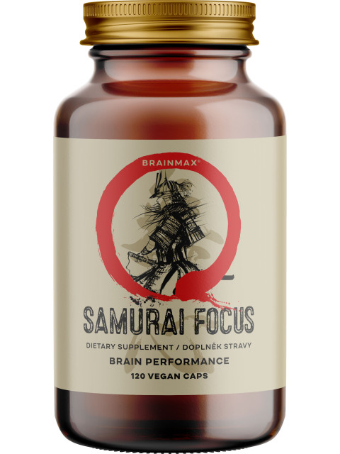 BrainMax Samurai Focus, 120 rostlinných kapslí